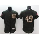 Cubs #49 Jake Arrieta Green Flexbase Authentic Collection Salute To Service Stitched Jersey