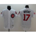 Cubs #17 Kris Bryant White Fashion Stars Stripes Flexbase Authentic Stitched Jersey