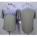 Cubs Blank Grey New Cool Base Road Stitched Jersey