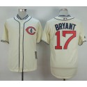 Cubs #17 Kris Bryant Cream 1929 Turn Back The Clock Stitched Jersey