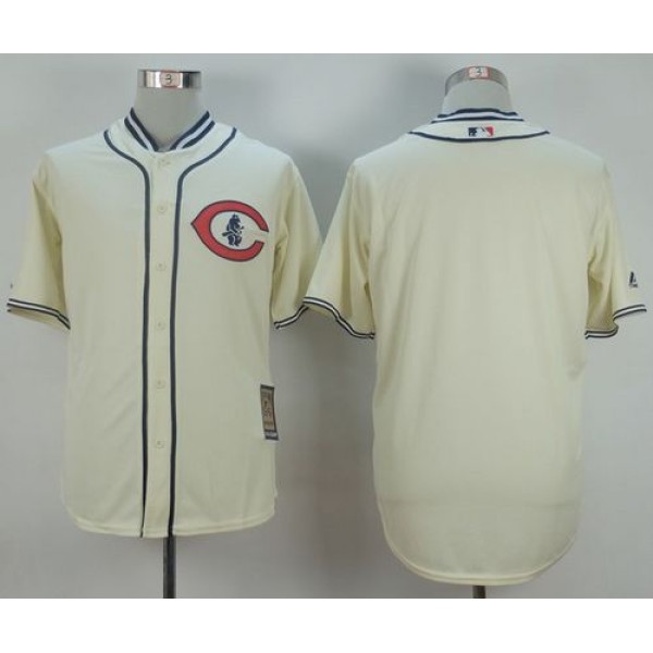 Cubs Blank Cream 1929 Turn Back The Clock Stitched Jersey