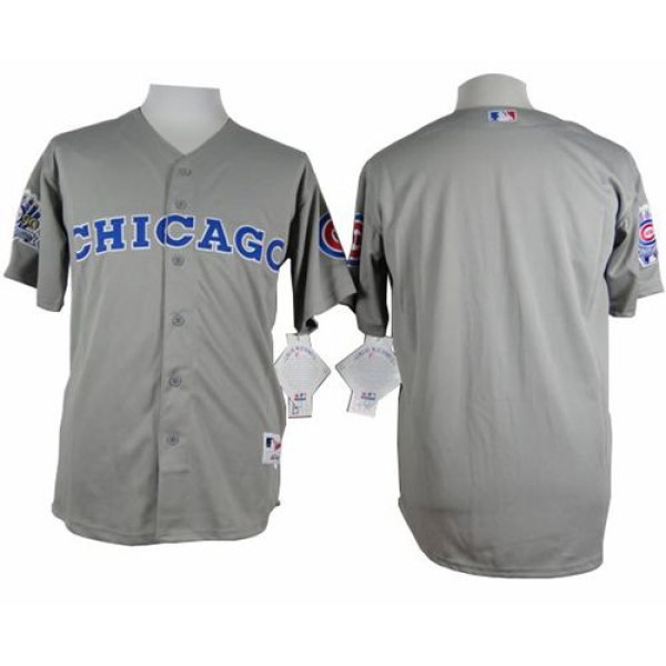 Cubs Blank Grey 1990 Turn Back The Clock Stitched Jersey