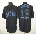 Cubs #13 Starlin Castro Black Fashion Stitched Jersey