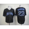 Cubs #23 Ryne Sandberg Black Fashion Stitched Jersey