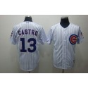 Cubs #13 Starlin Castro Stitched White Jersey