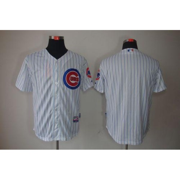 Cubs Blank White Cool Base Stitched Jersey