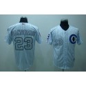 Cubs #23 Ryne Sandberg Stitched 3-Patch White Jersey