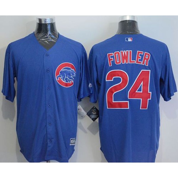 Cubs #24 Dexter Fowler Blue New Cool Base Stitched Jersey