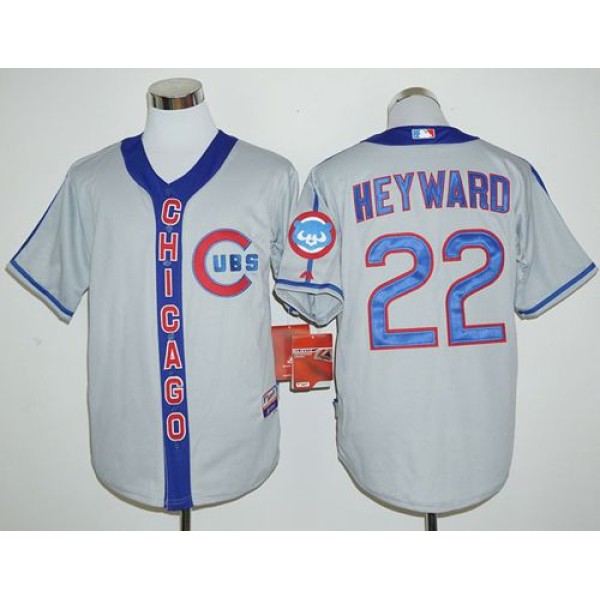 Cubs #22 Jason Heyward Grey Cooperstown Stitched Jersey