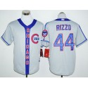 Cubs #44 Anthony Rizzo Grey Cooperstown Stitched Jersey