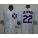 Cubs #22 Jason Heyward White Strip New Cool Base Stitched Jersey