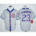 Cubs #23 Ryne Sandberg Grey Cooperstown Stitched Jersey