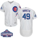 Cubs #49 Jake Arrieta White Flexbase Authentic Collection 2016 World Series Champions Stitched Jersey