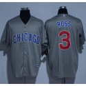 Cubs #3 David Ross Grey New Cool Base Stitched Jersey
