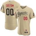 Arizona Diamondbacks Customized Custom 2021 Gold City Connect Flex Base Stitched Jersey