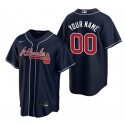 Atlanta Braves Customized Custom Navy Cool Base Stitched Jersey