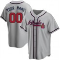 Atlanta Braves Customized Custom Gray Cool Base Stitched Jersey