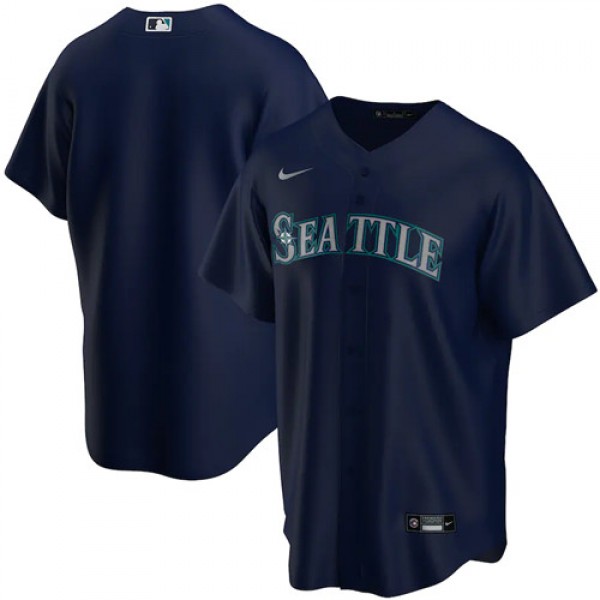Seattle Mariners Customized Custom Navy Cool Base Stitched Jersey