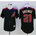 Diamondbacks #21 Zack Greinke Black Brick New Cool Base Stitched Jersey