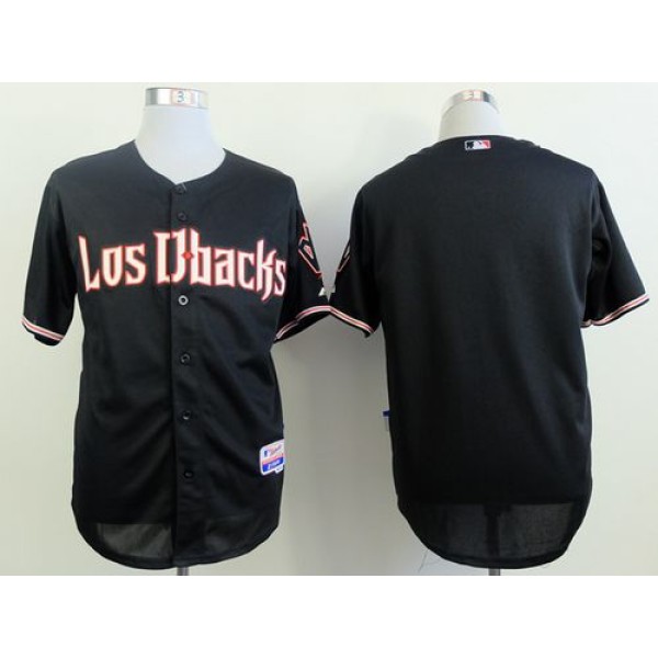 Diamondbacks Blank Black Cool Base Stitched Jersey