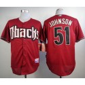 Diamondbacks #51 Randy Johnson Red Cool Base Stitched Jersey