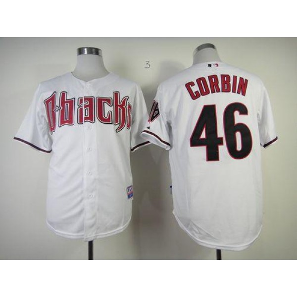 Diamondbacks #46 Patrick Corbin White Cool Base Stitched Jersey