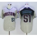 Diamondbacks #51 Randy Johnson Gray Capri New Cool Base Stitched Jersey