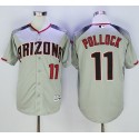 Diamondbacks #11 A. J. Pollock Gray Brick New Cool Base Stitched Jersey