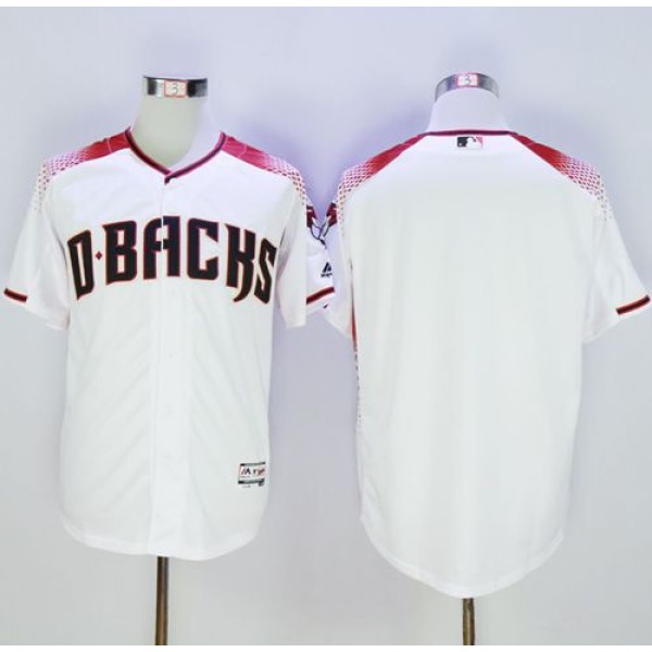 Diamondbacks Blank White Brick New Cool Base Stitched Jersey