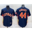 Houston Astros #44 Yordan Alvarez Navy With Patch Cool Base Stitched Jersey