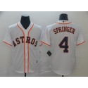 Houston Astros #4 George Springer Majestic White Cool Base Stitched Jersey