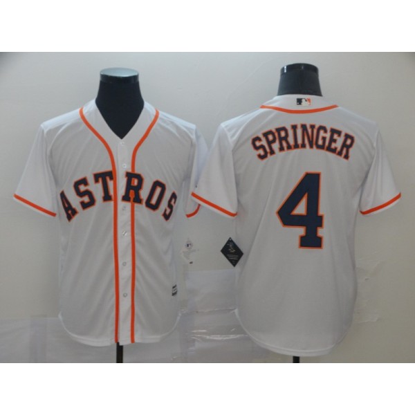 Houston Astros #4 George Springer Majestic White Cool Base Stitched Jersey