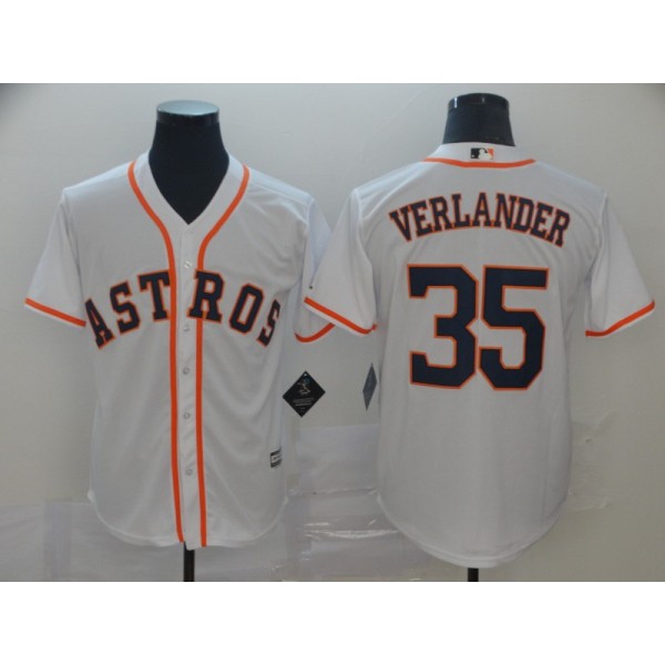 Houston Astros #35 Justin Verlander White Cool Base Stitched Jersey