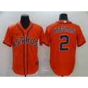 Houston Astros #2 Alex Bregman Orange Cool Base Stitched Jersey