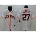 Houston Astros #27 Jose Altuve White Cool Base Stitched Jersey