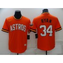Houston Astros #34 Nolan Ryan Orange Cool Base Stitched Jersey