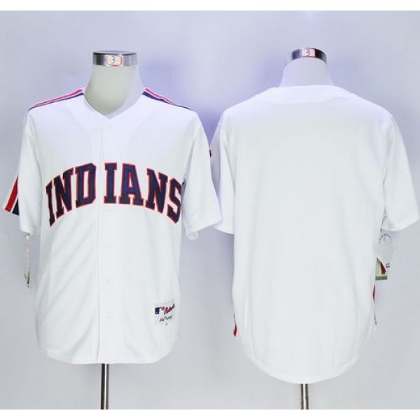 Indians Blank White 1978 Turn Back The Clock Stitched Jersey