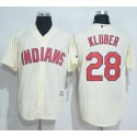 Indians #28 Corey Kluber Cream New Cool Base Stitched Jersey