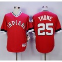 Indians #25 Jim Thome Red 1978 Turn Back The Clock Stitched Jersey