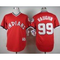 Indians #99 Ricky Vaughn Red 1974 Turn Back The Clock Stitched Jersey