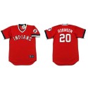 Indians #20 Eddie Robinson Red 1978 Turn Back The Clock Stitched Jersey