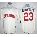 Indians #23 Michael Brantley Cream New Cool Base Stitched Jersey