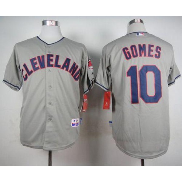 Indians #10 Yan Gomes Grey Cool Base Stitched Jersey
