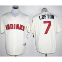 Indians #7 Kenny Lofton Cream New Cool Base Stitched Jersey