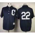 Indians #22 Jason Kipnis Navy Blue 1902 Turn Back The Clock Stitched Jersey