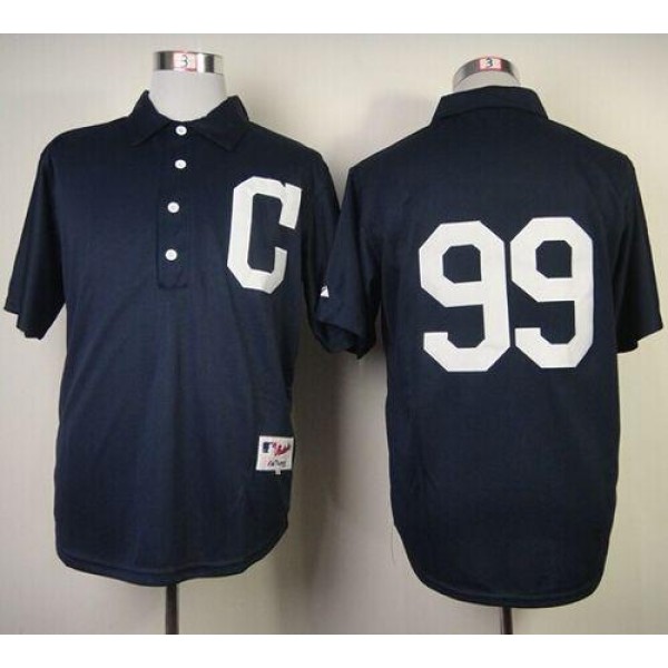 Indians #99 Ricky Vaughn Navy Blue 1902 Turn Back The Clock Stitched Jersey