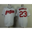 Indians #23 Michael Brantley White Cool Base Stitched Jersey