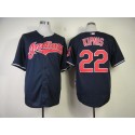 Indians #22 Jason Kipnis Navy Blue Cool Base Stitched Jersey