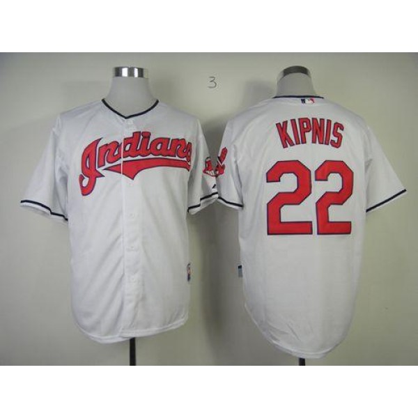 Indians #22 Jason Kipnis White Cool Base Stitched Jersey