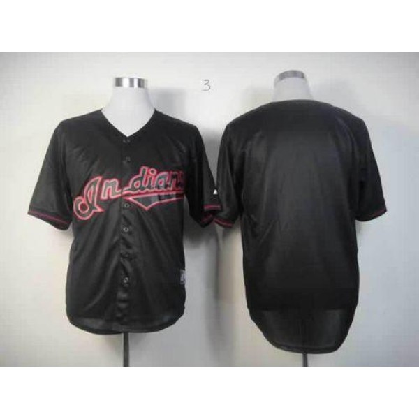 Indians Blank Black Fashion Stitched Jersey